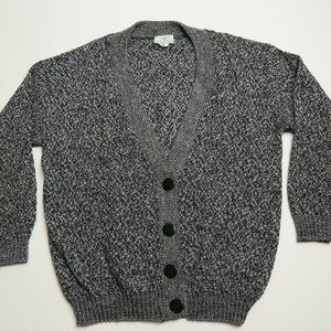 Vintage Oversized Grandpa Cardigan USA Grey XXL